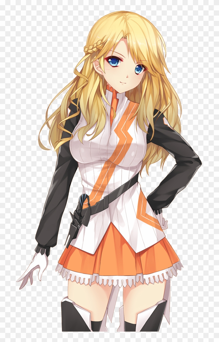 Lucinda Sanatola - Yellow Haired Anime Girl, HD Png Download - 930x1315 ...