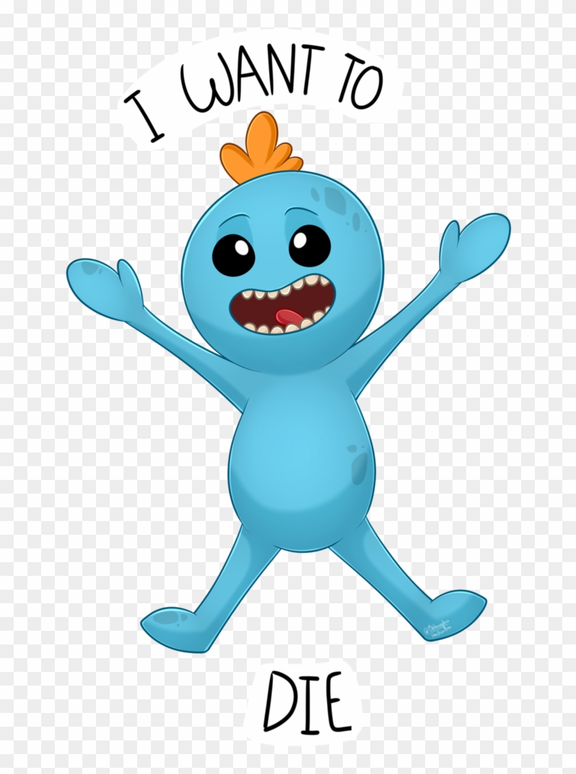 A Nice Rick And Morty Art Dump - Mr Meeseeks I Want To Die, HD Png Download 