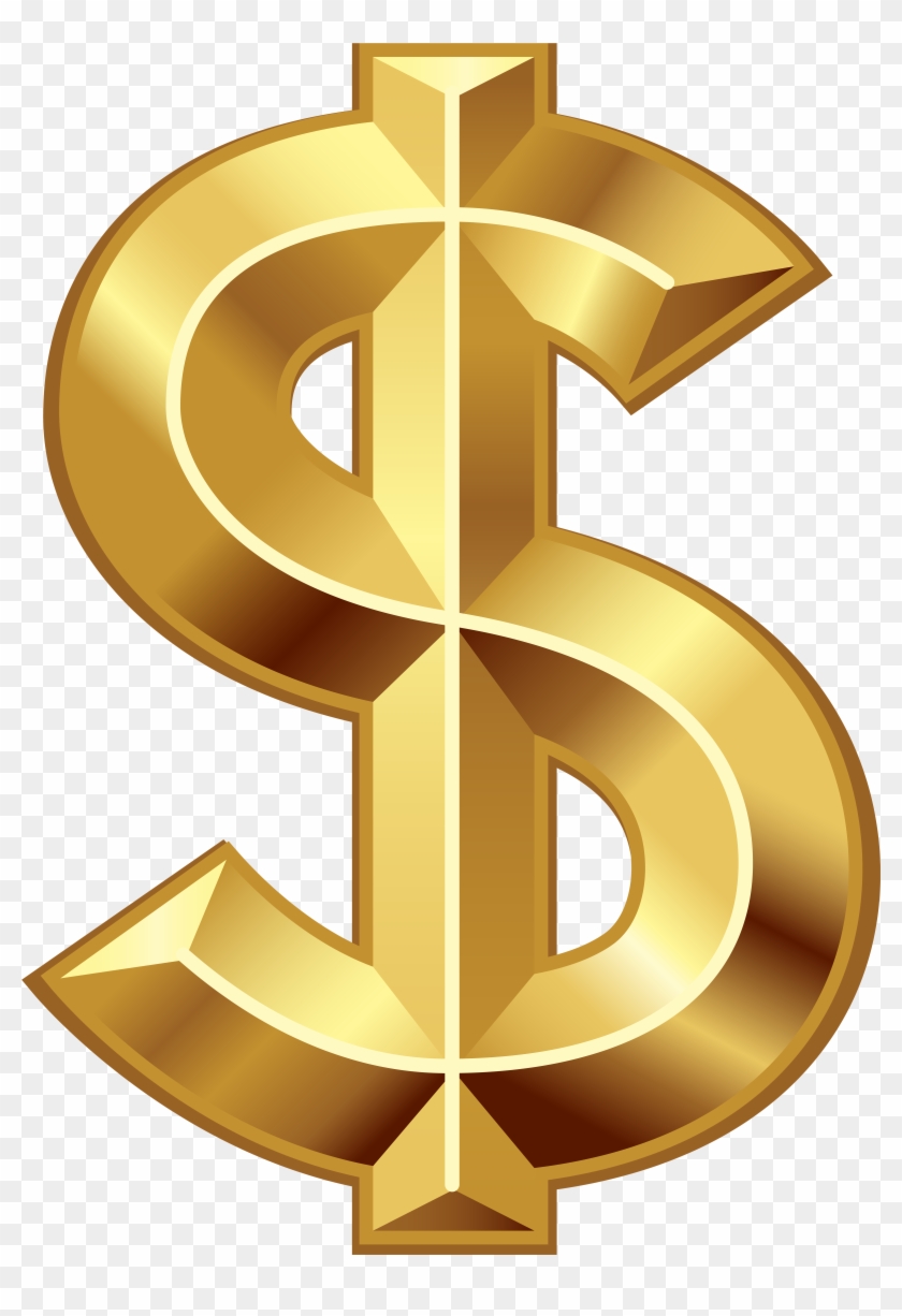 Golden Dollar Sign Png, Transparent Png 