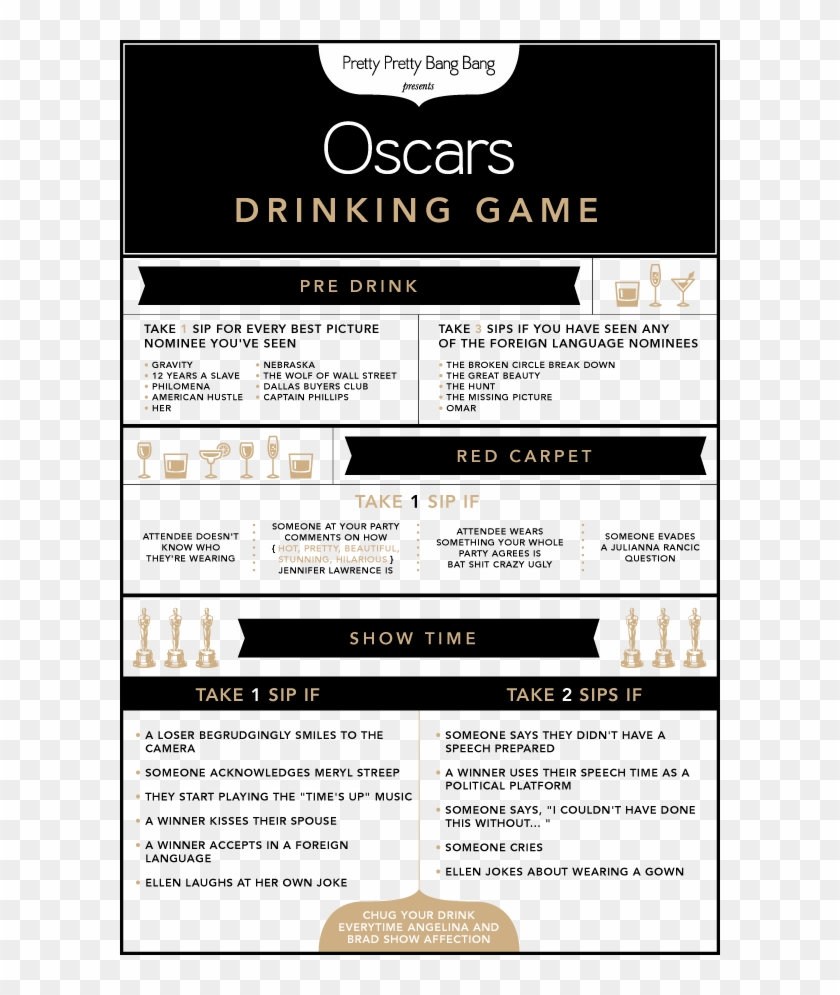 Oscars Drinking Game, HD Png Download 600x915 (1860678) PinPng