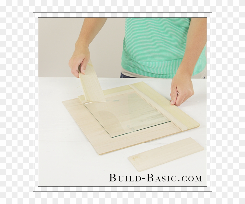 Diy Burlap Picture Frame By Build Basic Step 1, HD Png Download ...