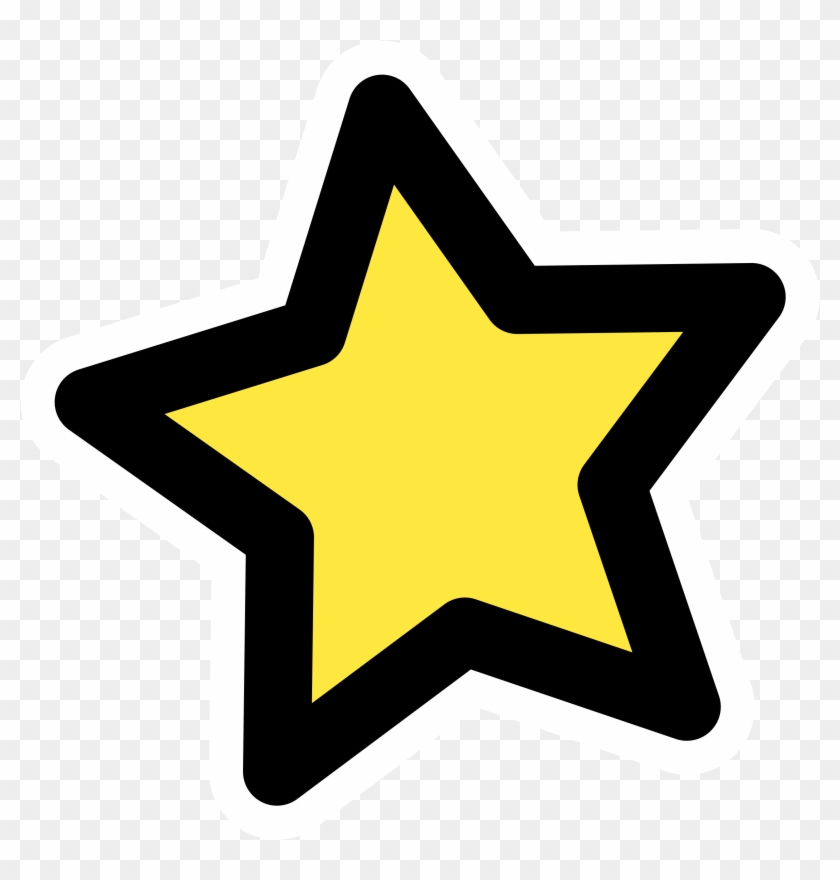 Gold Star With Black Outline, HD Png Download - 2400x2400 (#192159 ...