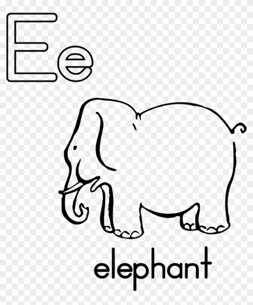 Jpg Black And White Library Alphabet Drawing Educational E For Elephant Drawing Hd Png Download 1601x1851 193768 Pinpng