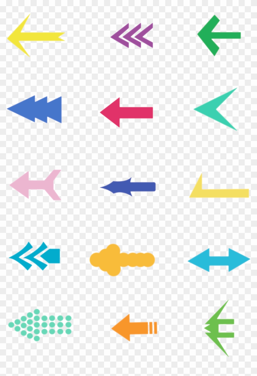 Arrow Direction Color Pointing Png And Vector Image - Graphic Design ...