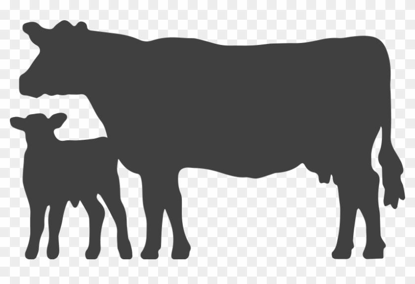 Download Cow Calf Pair Silhouette - All About Cow Photos