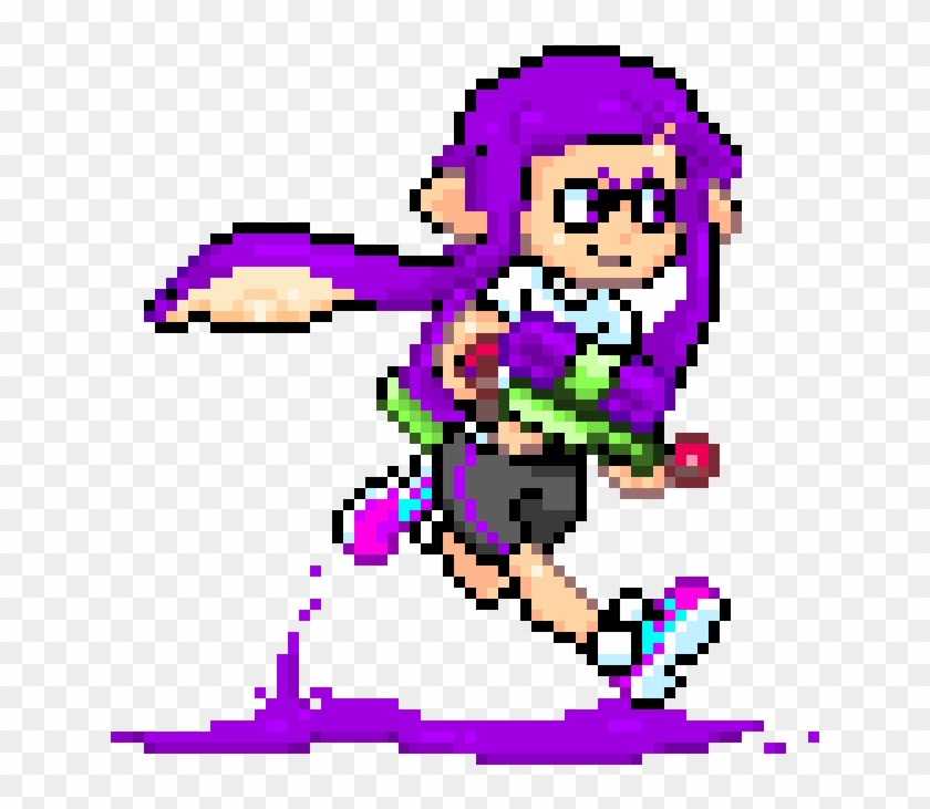 splatoon squid pixel art purple inkling splatoon inkling pixel art hd png download splatoon squid