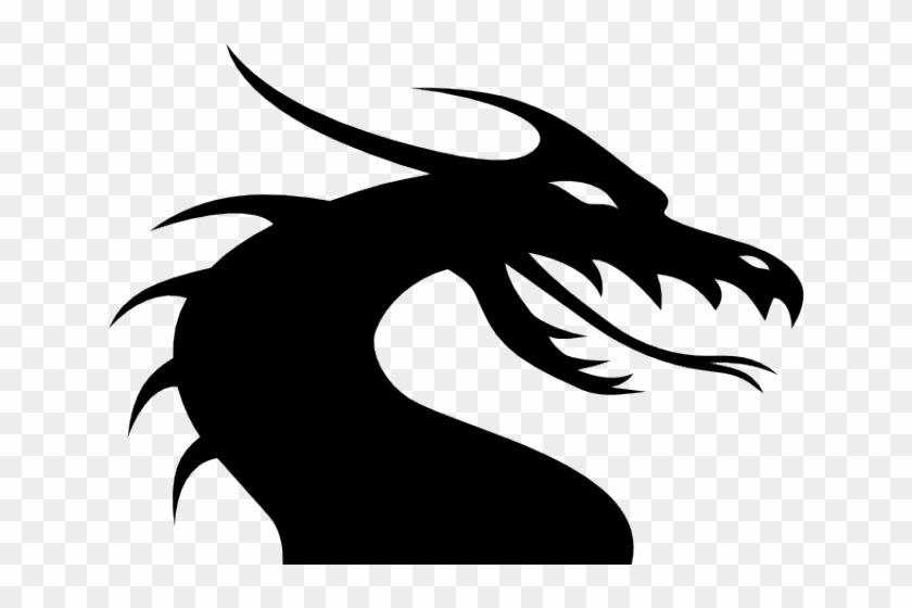 Dragon Clipart Dragon Head - Dragon Head Silhouette, HD Png Download ...