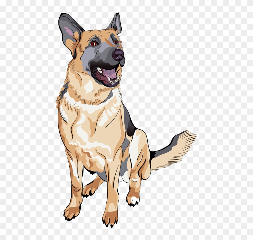 German Shepherd Images Puppy - Realistic German Shepherd Cartoon, HD