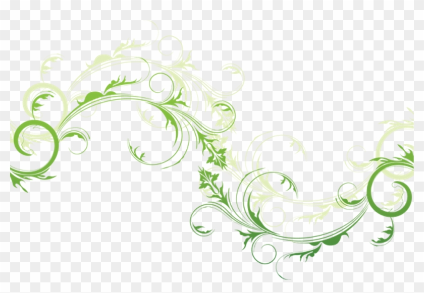 green swirls border