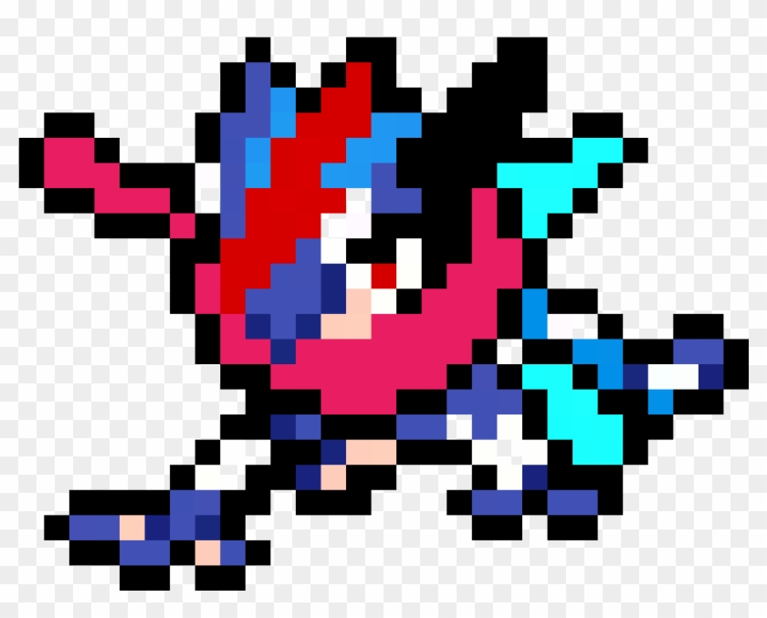 Greninja Ash - Pixel Art Pokemon Greninja, HD Png Download - 1184x1184 ...