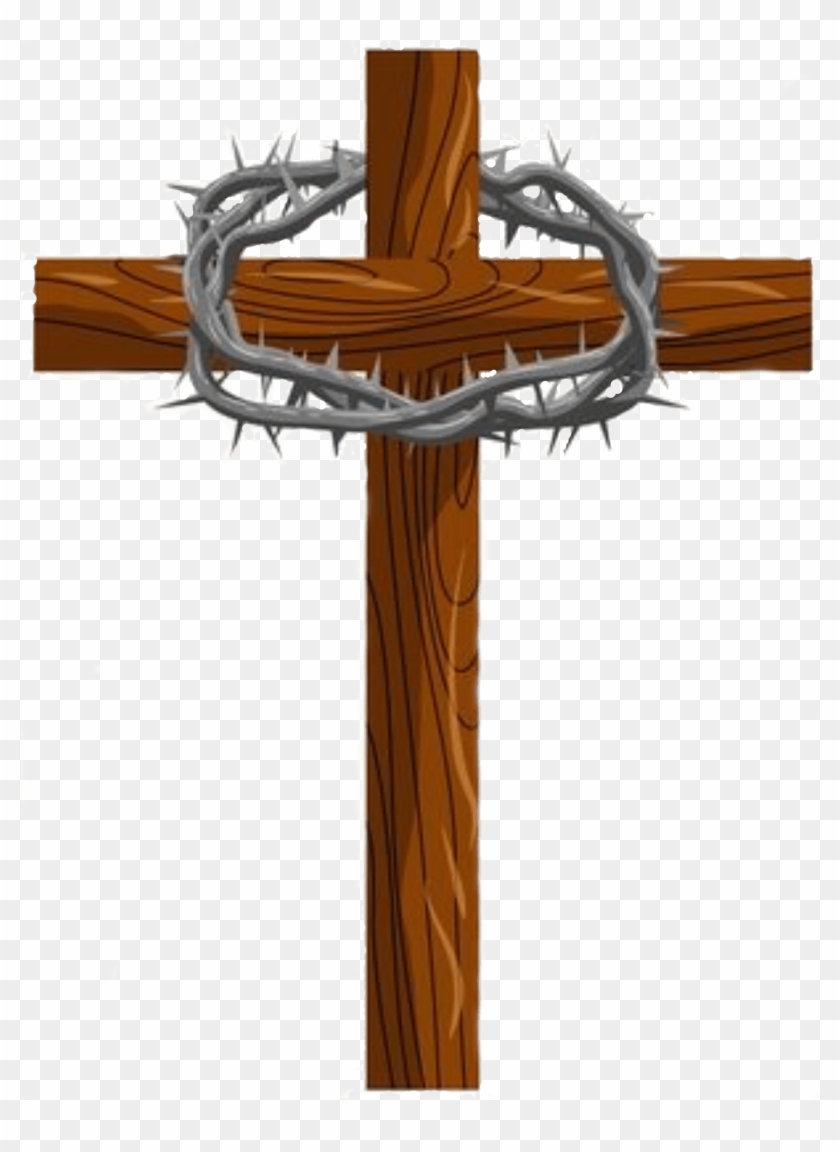 Cross And Crown - Cross With Crown Of Thorns Png, Transparent Png ...