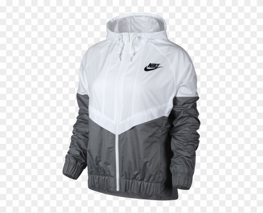 nike grey and white jacket