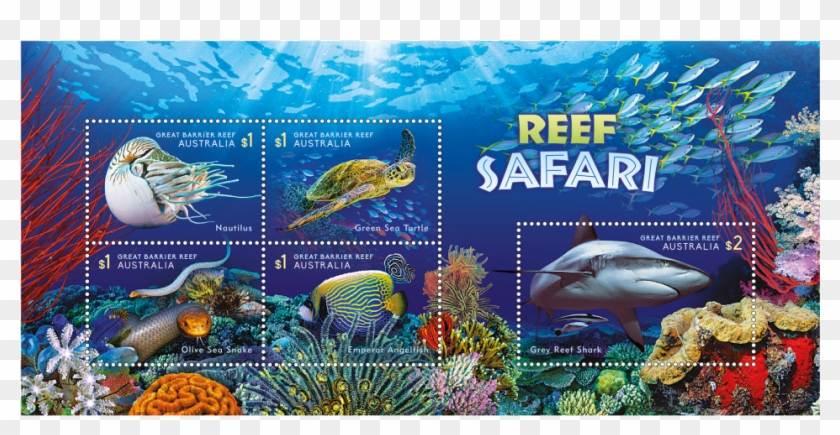 Minisheet Minisheet - Reef Safari Stamps Australia Post, HD Png ...