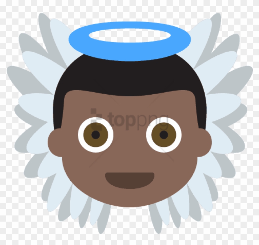 Free Png Baby Angel Dark Skin Tone Emoji Emot Vector - Emoji ...