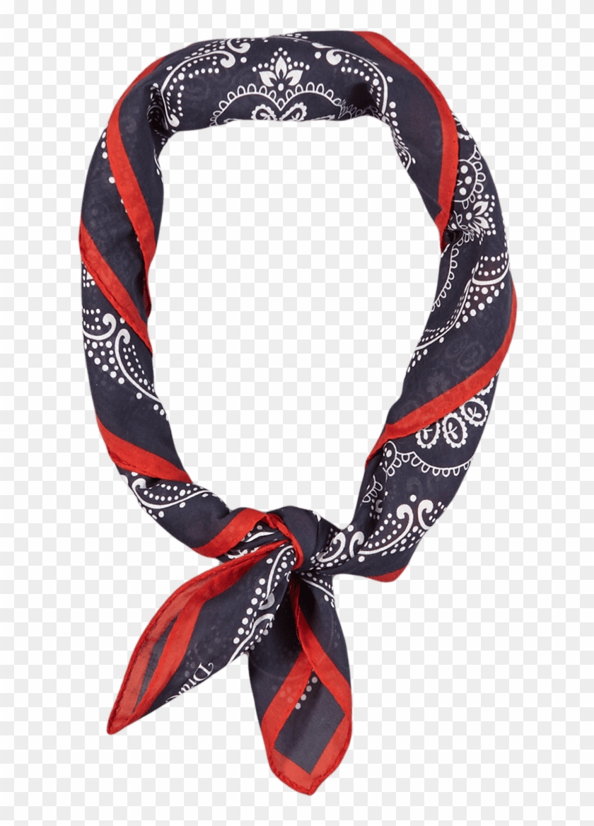 Drake's Blue Red Paisley Printed Cotton Bandana Feature, HD Png ...