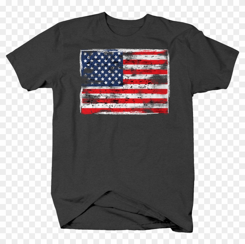 Image Is Loading United States Of America Flag Distressed - T-shirt, HD ...