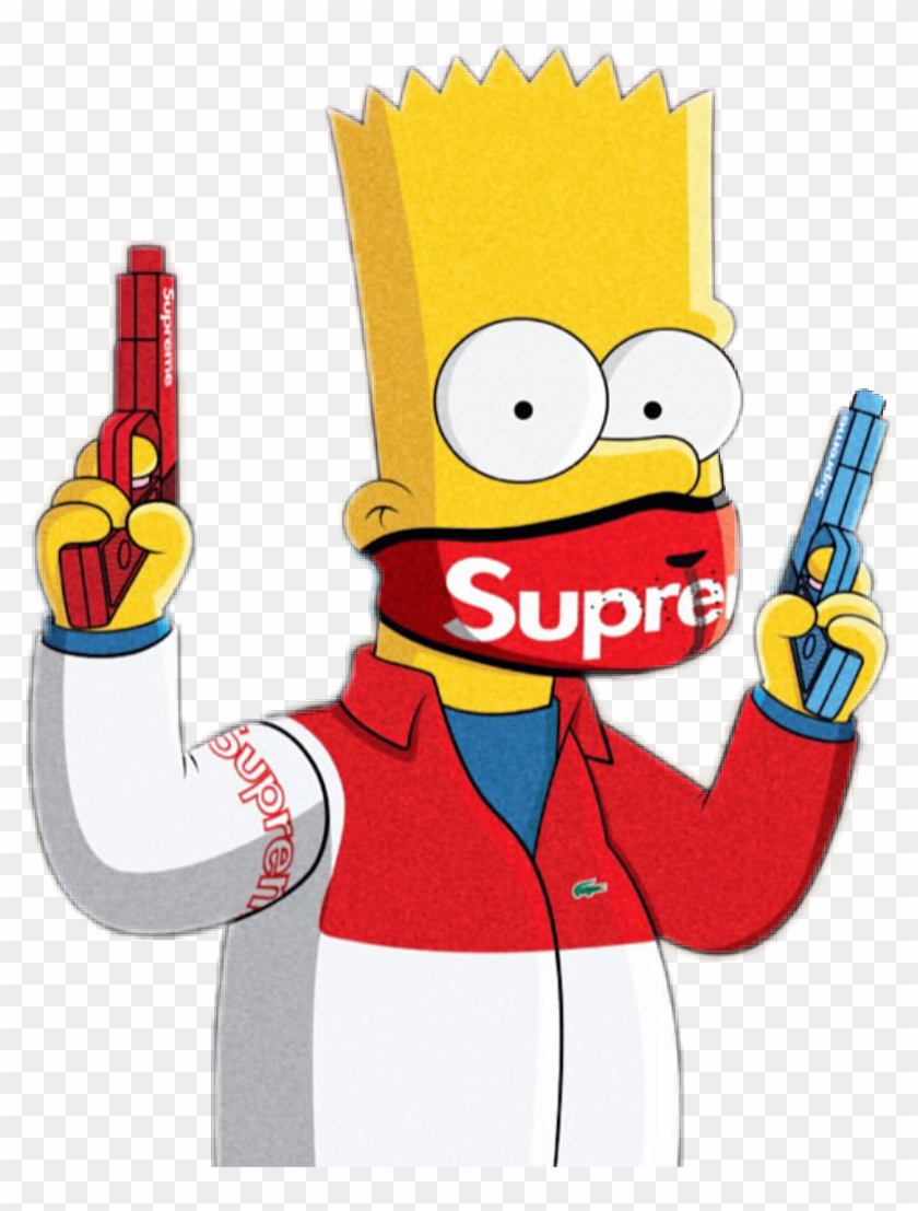 Wallpaper Supreme Logo Bart Simpson - PetsWall