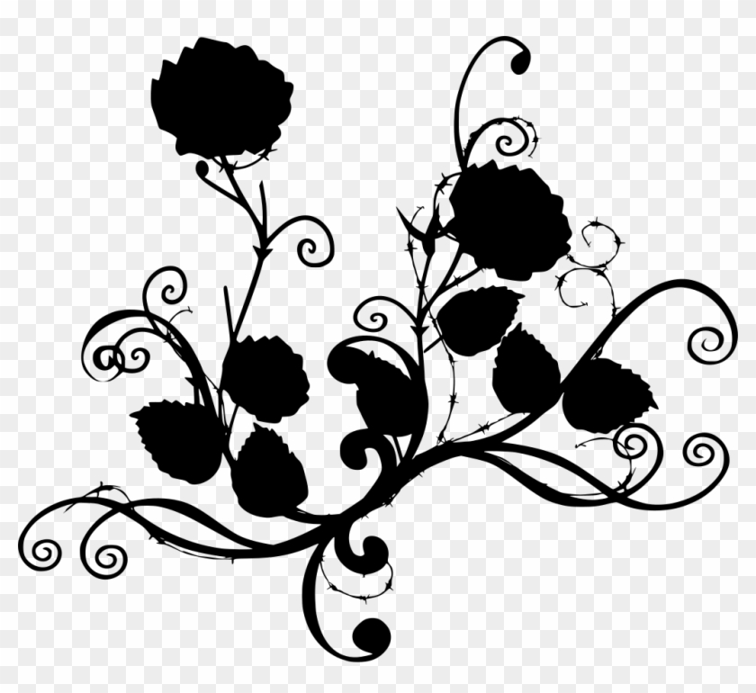 Download Png - Black And White Flower Png, Transparent Png - 1024x891 ...