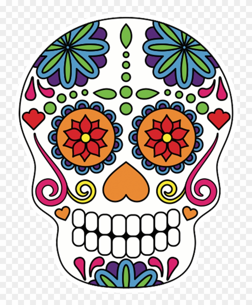 Sugar Skull Transparent Transparent Background - Dessin Squelette 