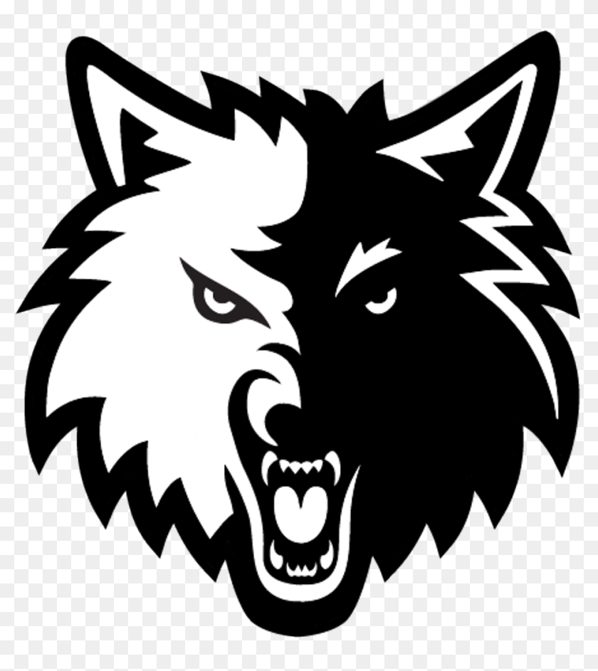 Wolves Transparent Gaming - Wolf Logo Black And White, HD Png Download ...
