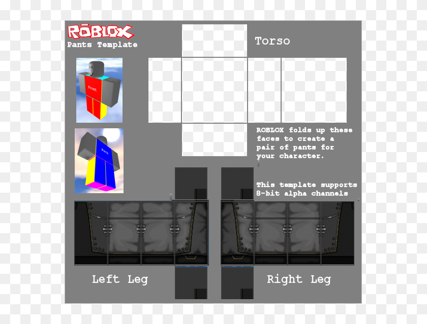Roblox Pants Template Transparent PNG - PNG Play