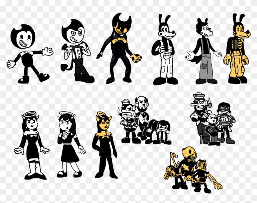 All the characters of Bendy and the ink machine by Creper64