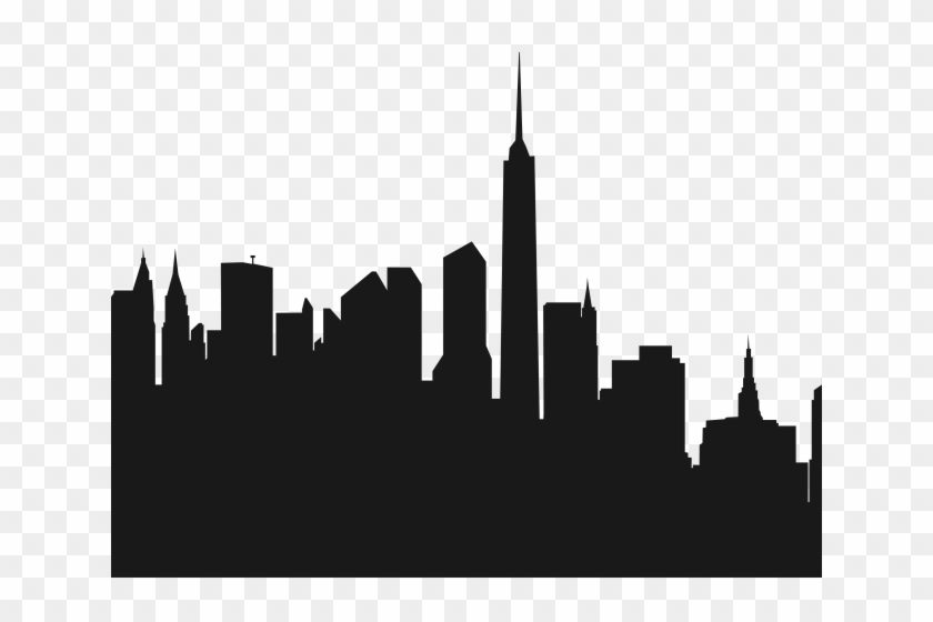 Skyscraper Clipart Building Shadow - Large City Building Silhouette, HD ...