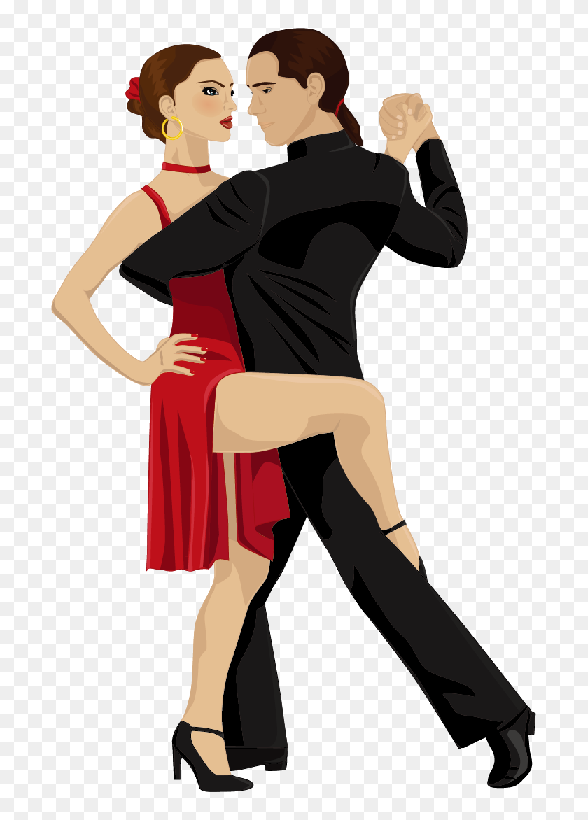 Vector Dancer Latin Dance - Tango Vector Png, Transparent Png ...