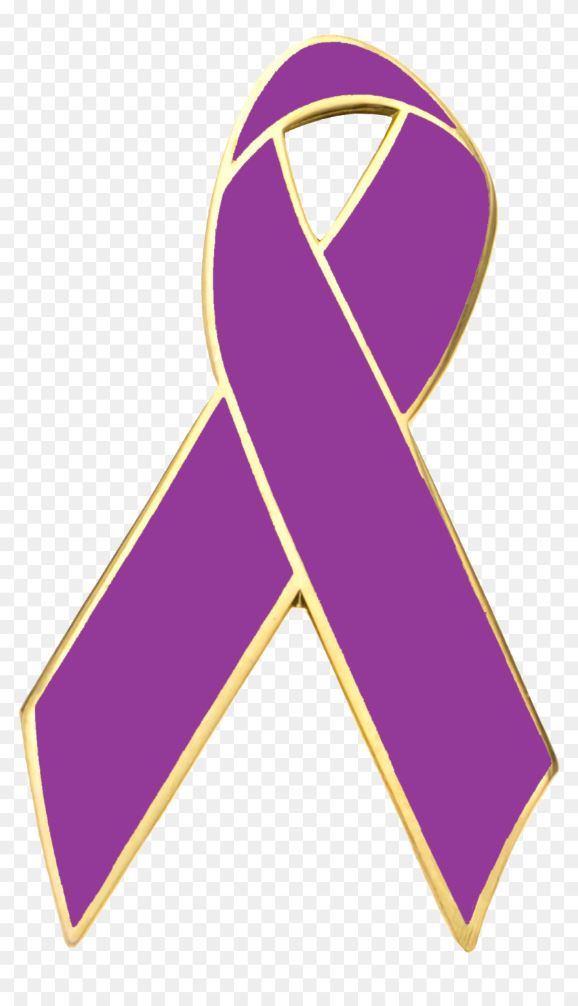 Purple Awareness Ribbon Png Transparent Picture - Testicular Cancer ...