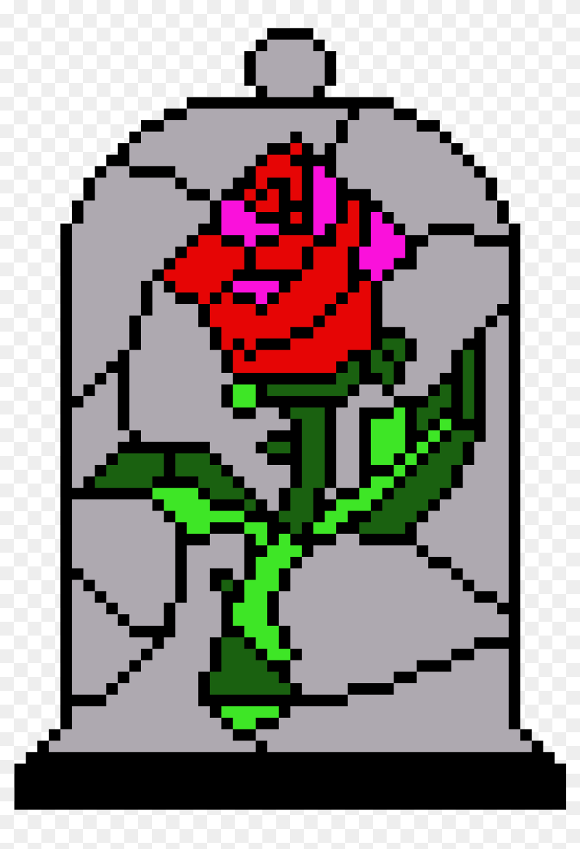 Stained Glass Rose Small Small Rose Pixel Art Hd Png Download 1040x1460 Pinpng