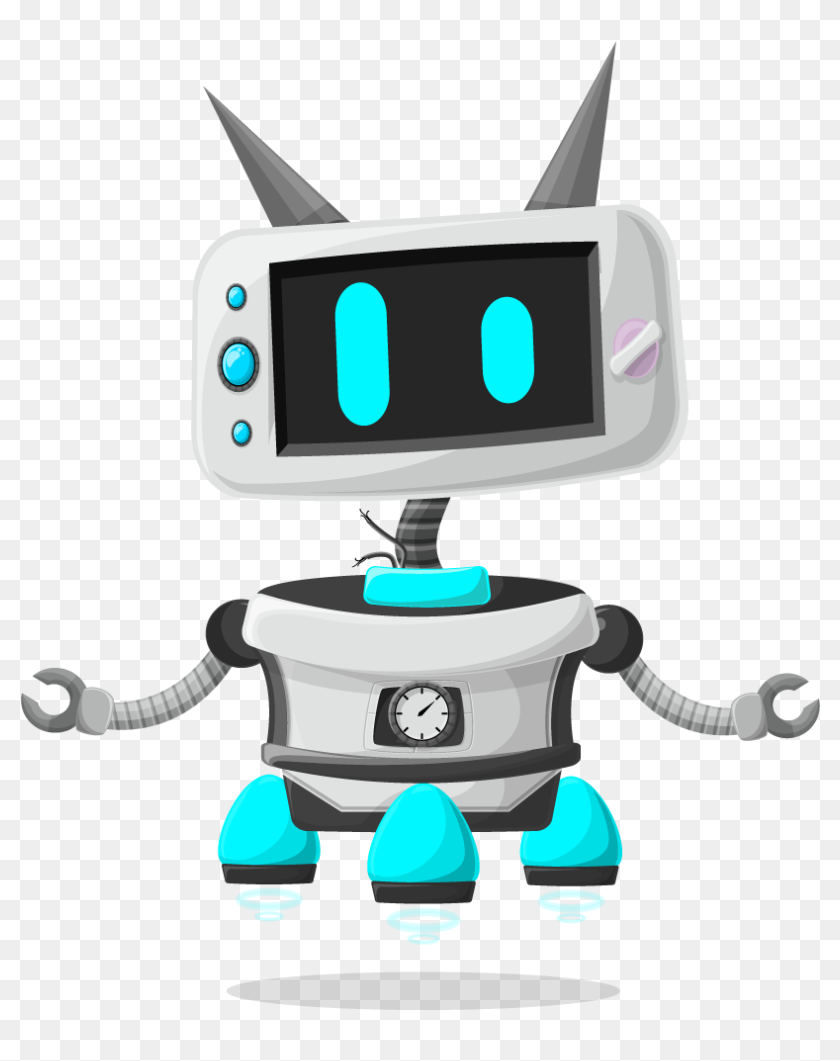 Vector Robot Character Set With 6 Robots - Cute Robot Png, Transparent ...