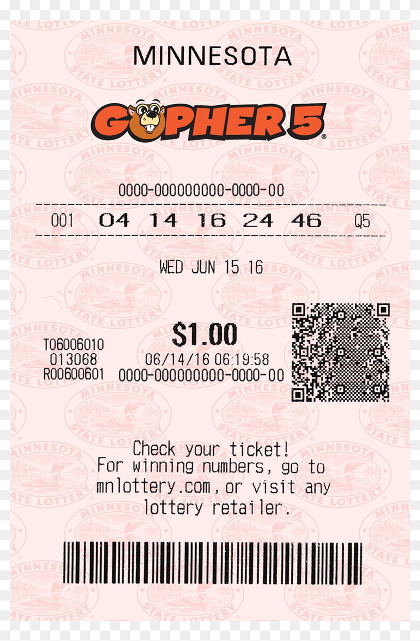 Gopher 5 Ticket Minnesota State Lottery Hd Png Download 1400x1200