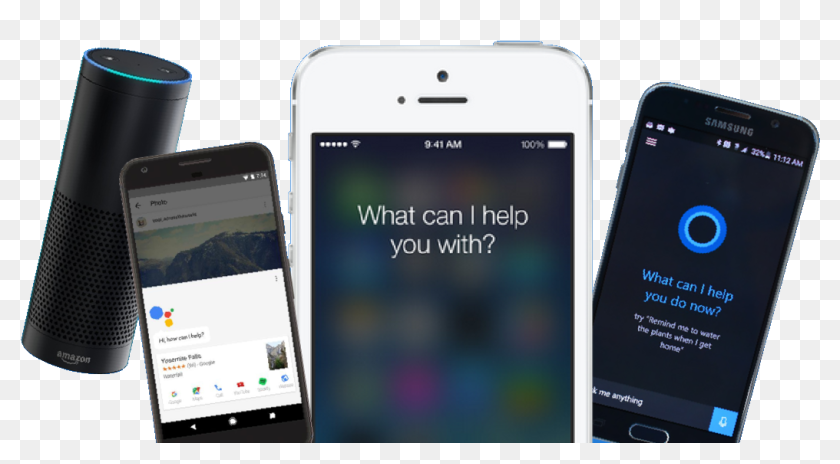 Siri Vs Google Vs Alexa - Chat Bots Cortana, HD Png Download - 1136x568 ...