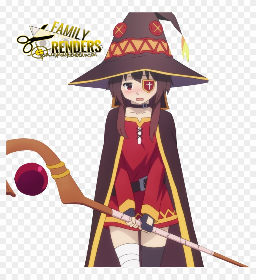 Curtido Curtir Compartilhar - Kono Subarashii Sekai Ni Shukufuku Wo Megumin  Render, HD Png Download - 716x1011(#263489) - PngFind