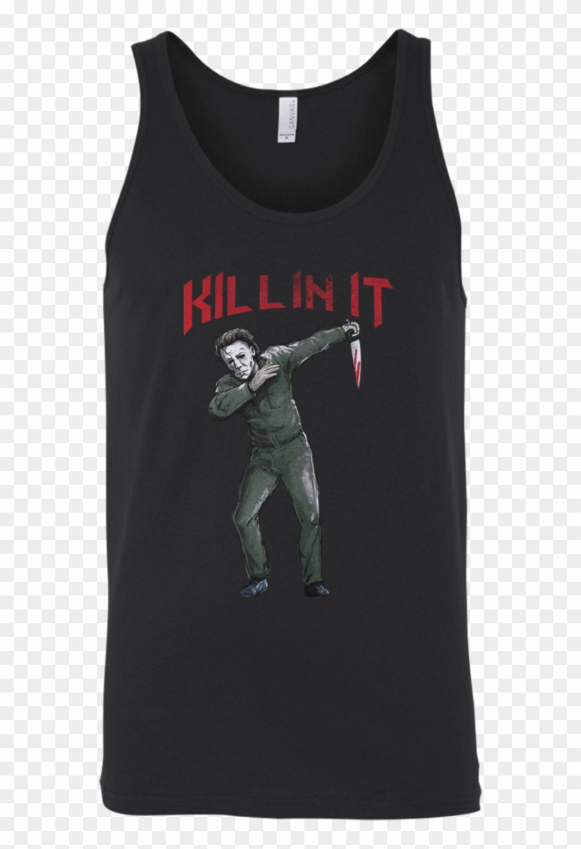 Michael Myers Dabbing Killing It Halloween Shirt Unisex - Active Tank ...