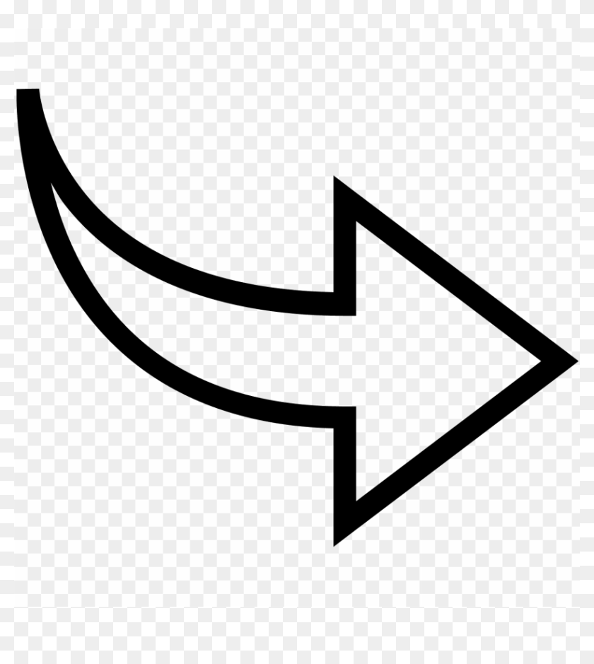 Free Png Curved Arrow Icon - Curved Arrow Icon Png, Transparent Png 