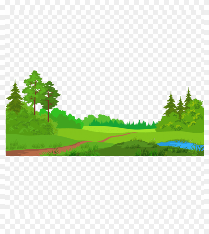 Free Png Download Meadow With Treespicture Png Images - Meadow Clip Art ...