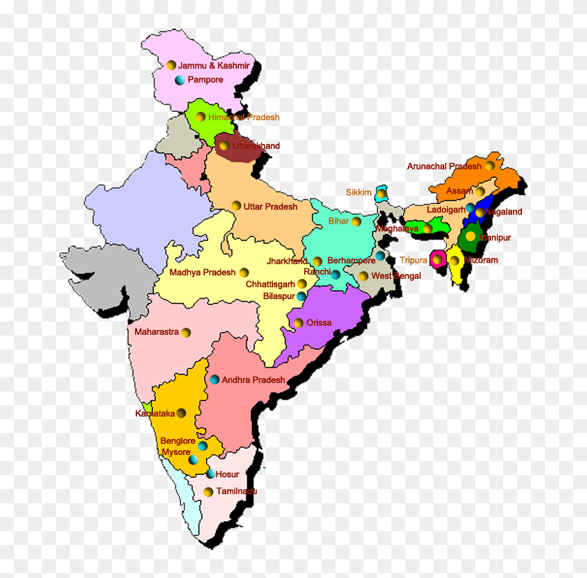 Golconda On Political Map Of India