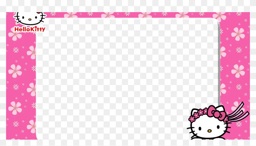 Free Printable Hello Kitty Pink Floral Picture Frame Hello Kitty Background Border Hd Png Download 10x630 Pinpng