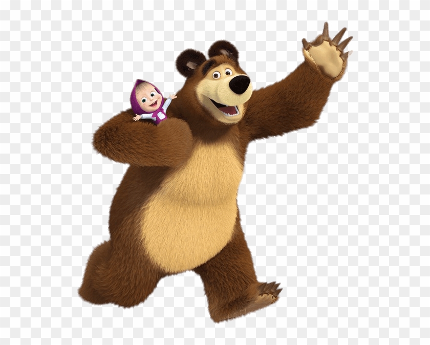 Bear Holding Masha - Masha And The Bear Png, Transparent Png - 600x627 ...