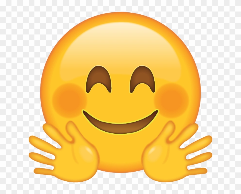 Hand Emoji Clipart Wavy - Hugging Face Emoji Png, Transparent Png ...