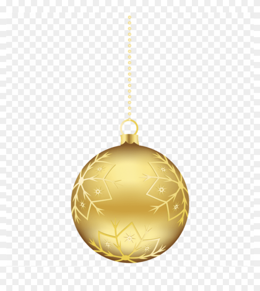 Free Png Large Transparent Gold Christmas Ball Ornament - Hanging ...