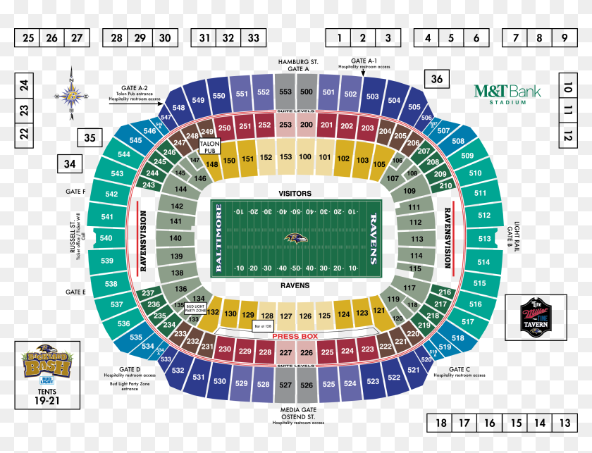 Ravens Stadium Ravens Vs Browns, Texans Tickets, Steelers - M&t Bank ...