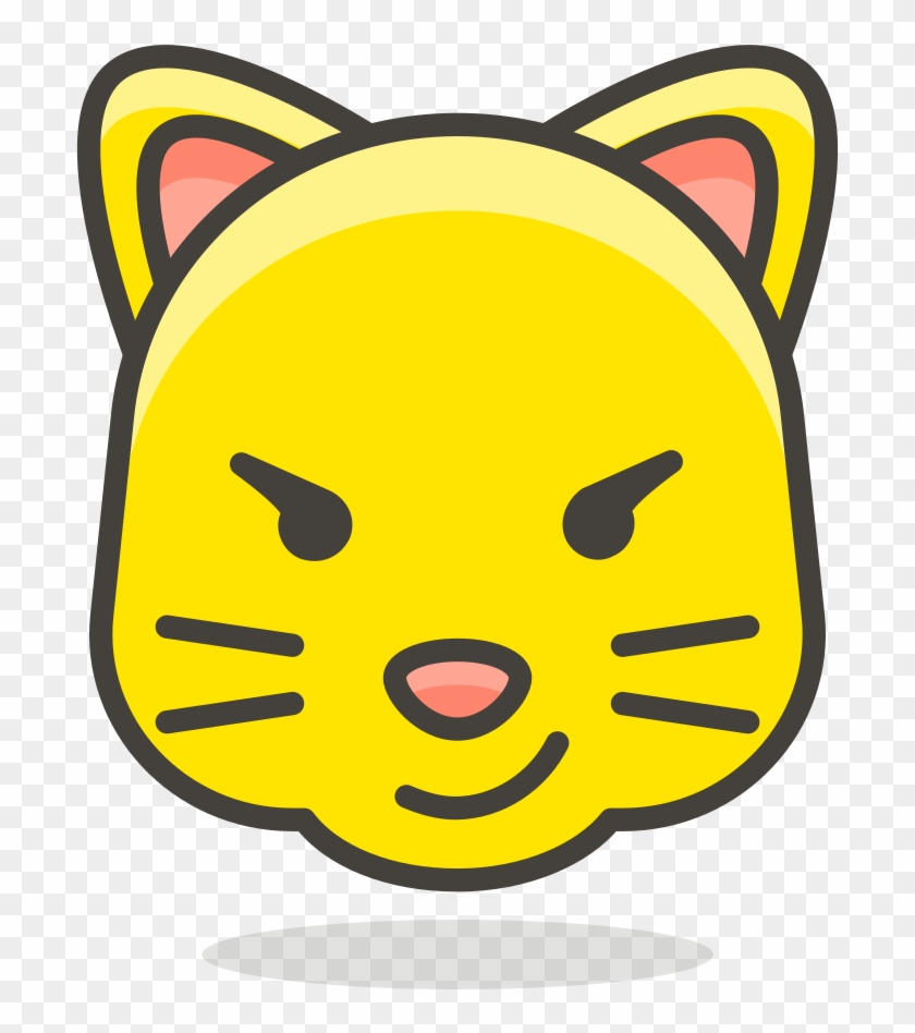 Pouting cat emoji clipart. Free download transparent .PNG