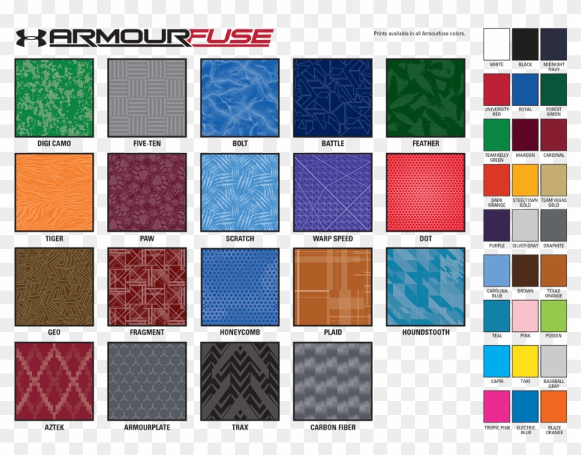 Under Armour Armourfuse Custom Sublimation Color Chart Under Armour