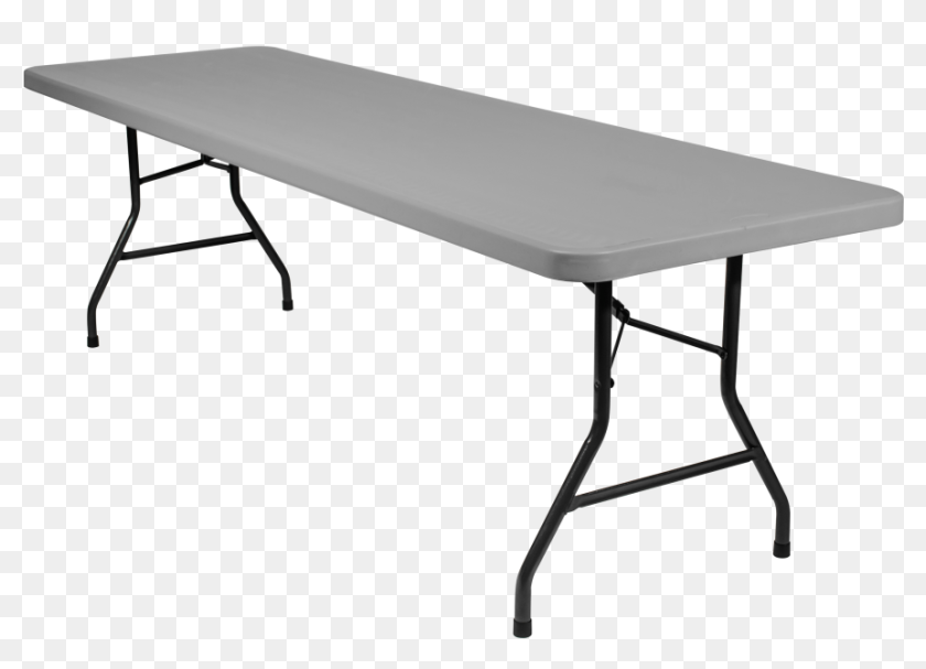 8 Foot Banquet Plastic Blow Mold Folding Table, Grey - Folding Table ...