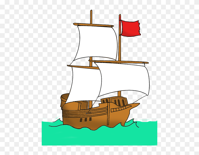 Pirate Ship Clipart Png - Red Flag Pirate Ship, Transparent Png ...