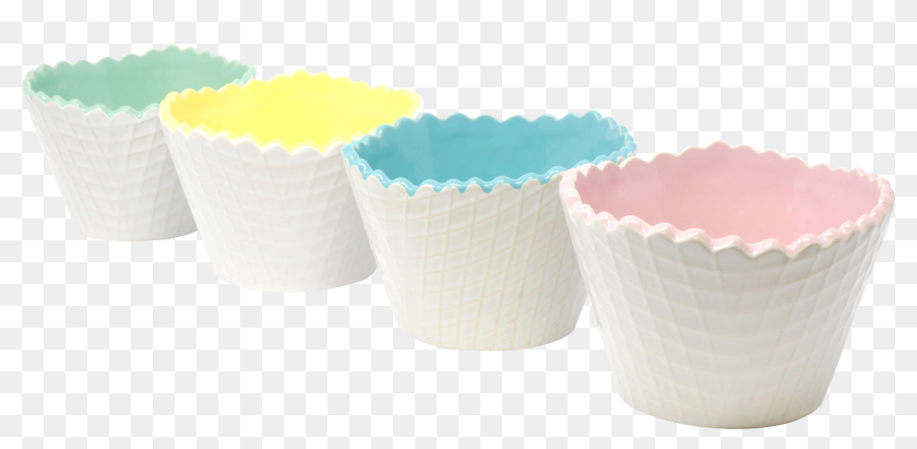 ceramic waffle ice cream bowls