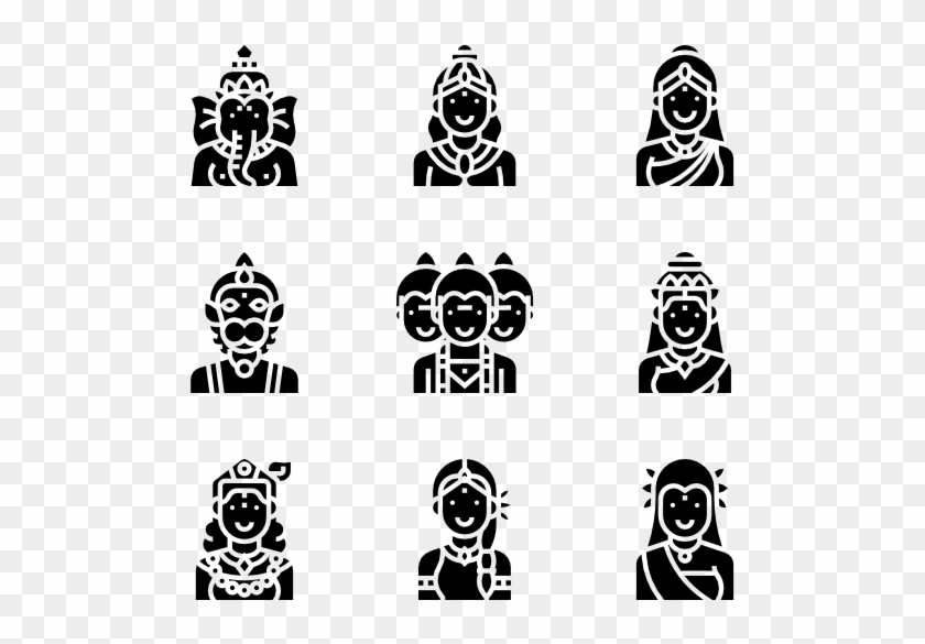 hindu god images black and white