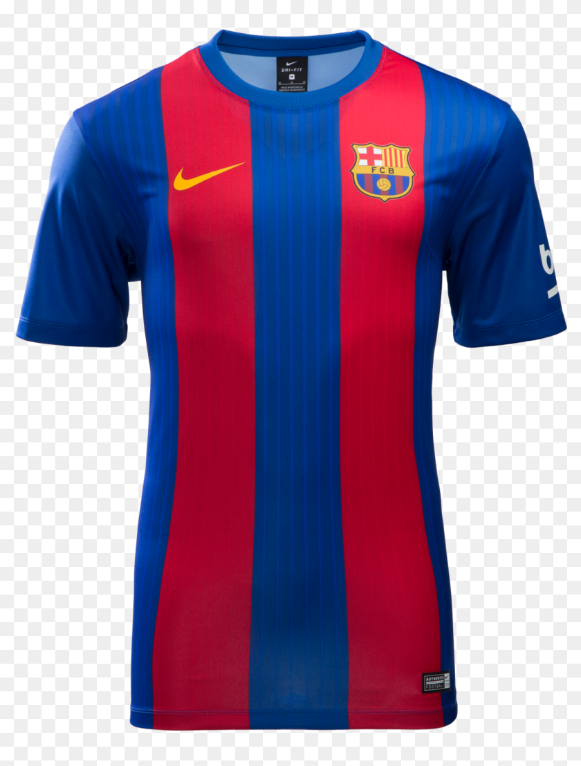 Fc Barcelona Home Supporters Shirt - Fc Barcelona, HD Png Download ...